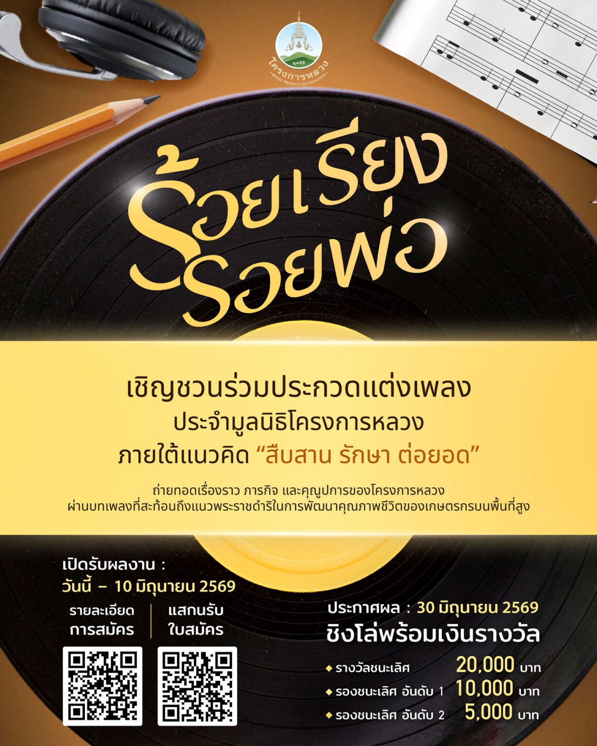 บทเพลงประจำมูลนิธิโครงการหลวง