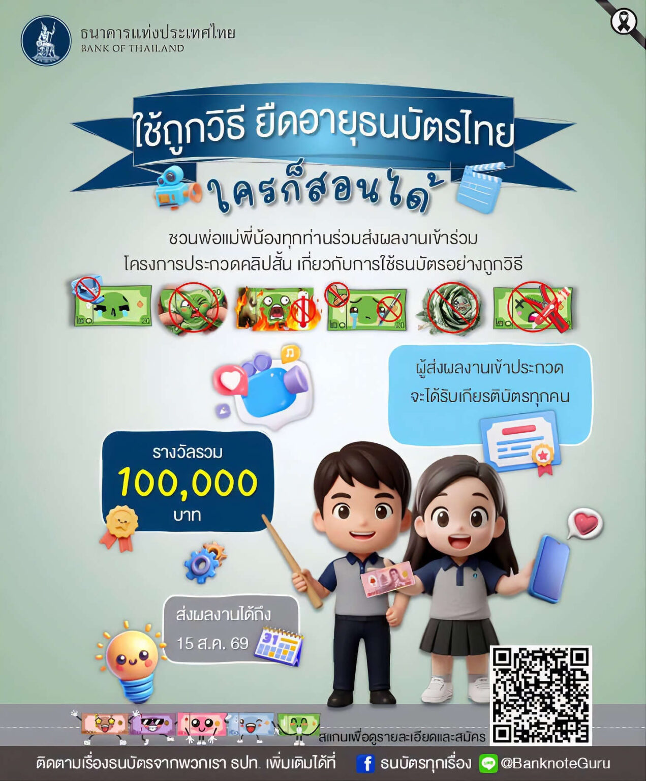 ใช้ถูกวิธี ยืดอายุธนบัตรไทย ใครก็สอนได้